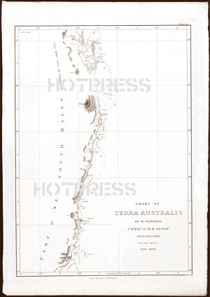 1814 Chart of the East Coast of Terra Australis, Sheet 2