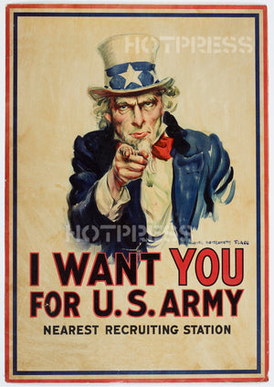 1917 USA Recruitment Poster - Uncle Sam "I Want You"
