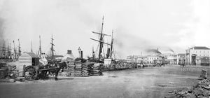 1874 Flinders Street and the Wharves