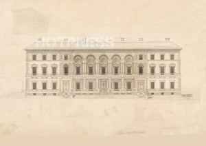 1859c Architectural Drawing of Treasury Building