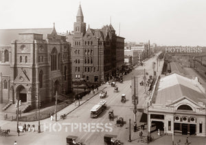 1911c Flinders Street intersection with Swanston Street