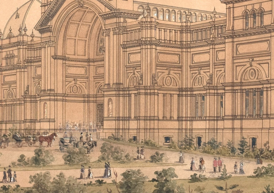 1880 Exhibition Building Drawing - Ground Level