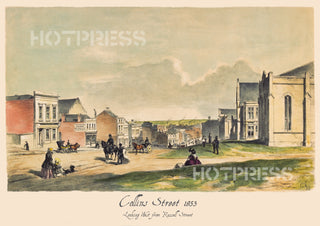 1853 Collins Street looking west from Russell Street
