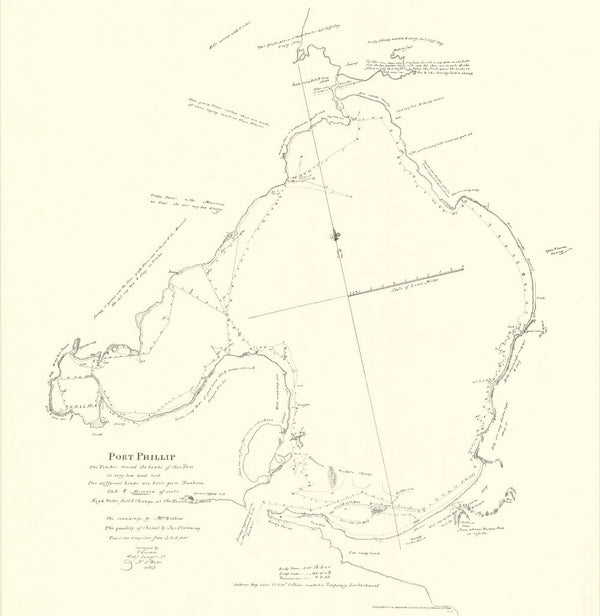 1803 Port Phillip Survey Map - Charles Grimes