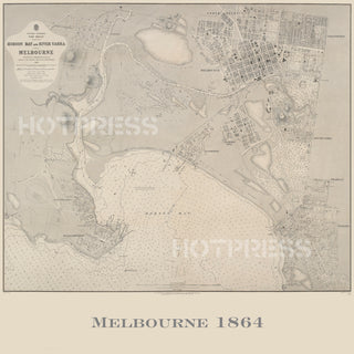 1864 Map of Melbourne