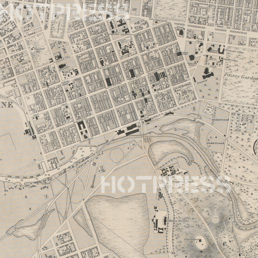 1864 Map of Melbourne