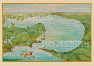 1900c Bird's Eye View of Port Phillip