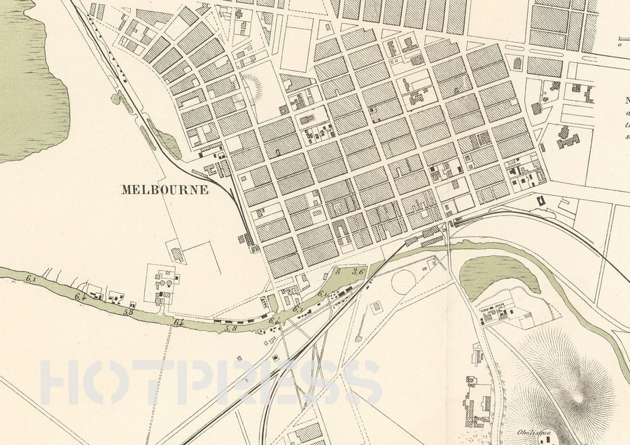 1887 Map of Melbourne (French)