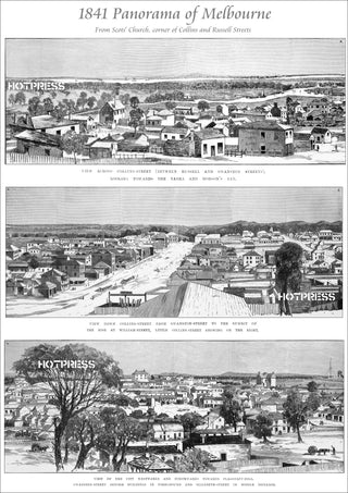 1841 Melbourne Panoramic Drawing