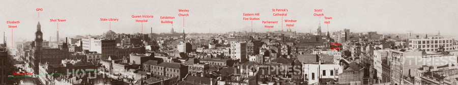 1920 Elizabeth Street to Collins Street Panorama