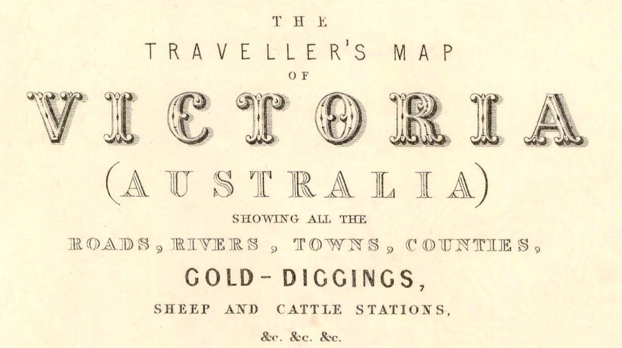 1856 Travellers' Map of the Colony of Victoria