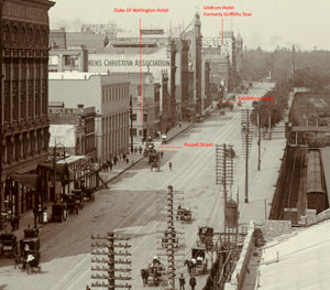1911c Flinders Street intersection with Swanston Street